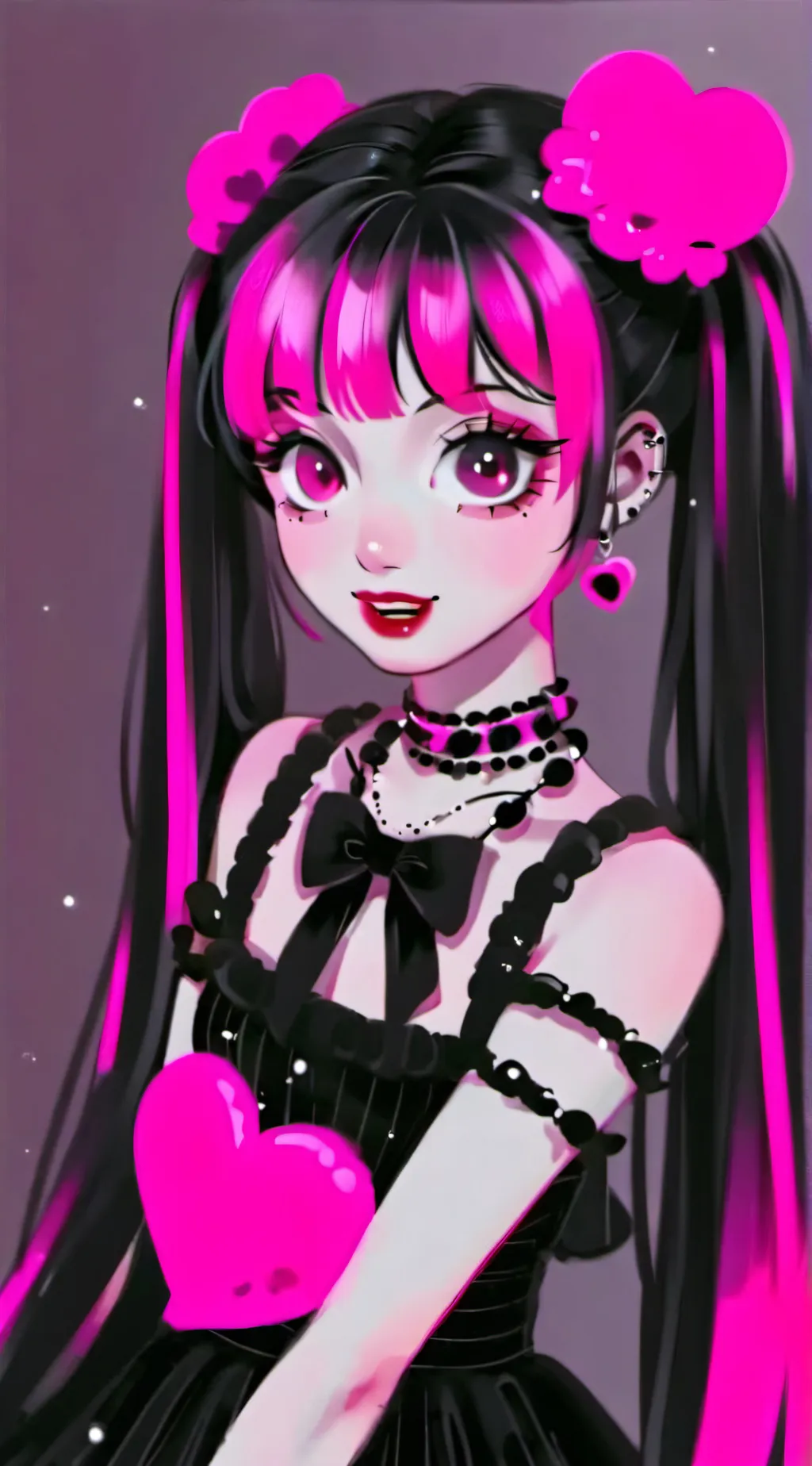 ai character: Draculaura  background