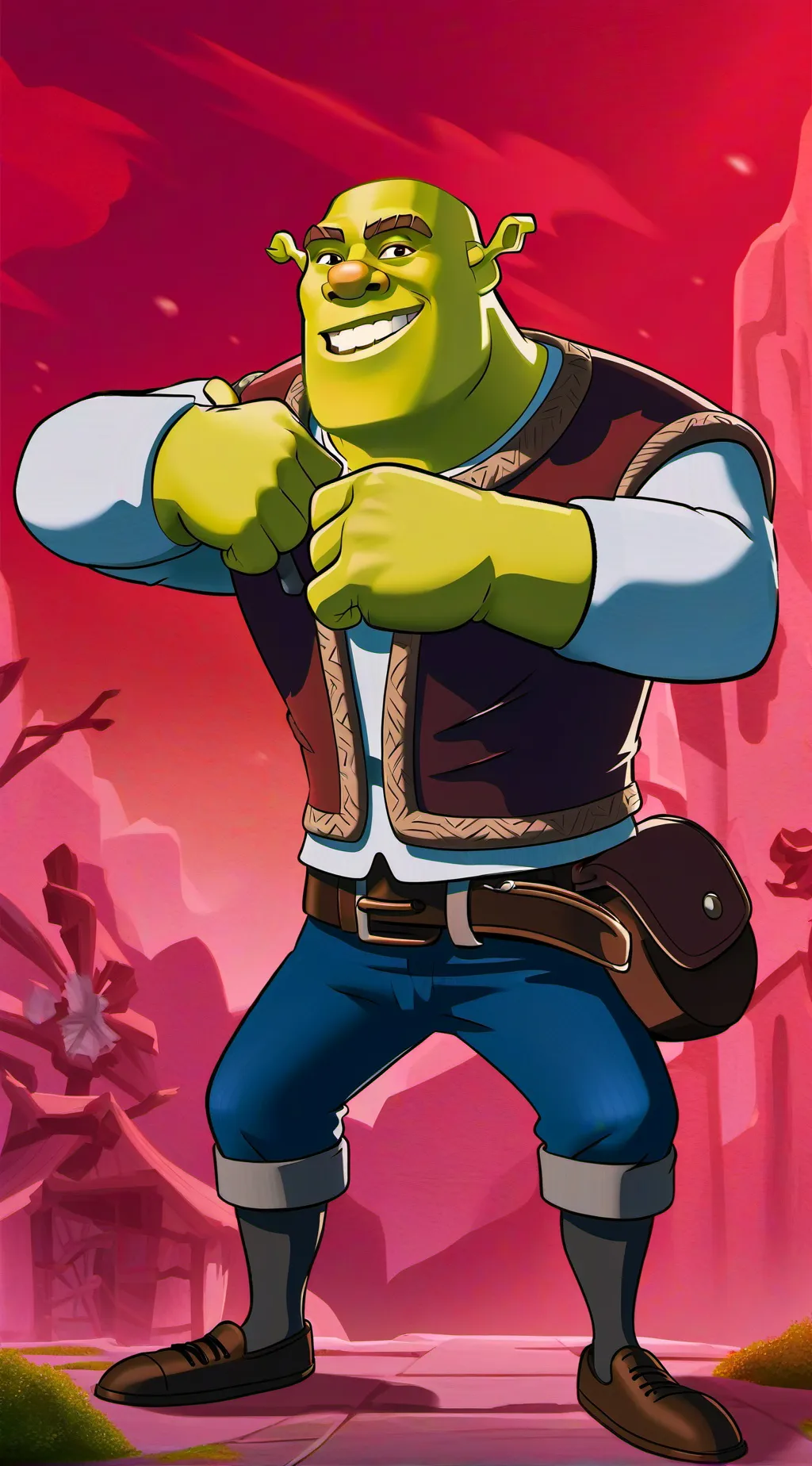 ai character: Shrek🫏💚 background