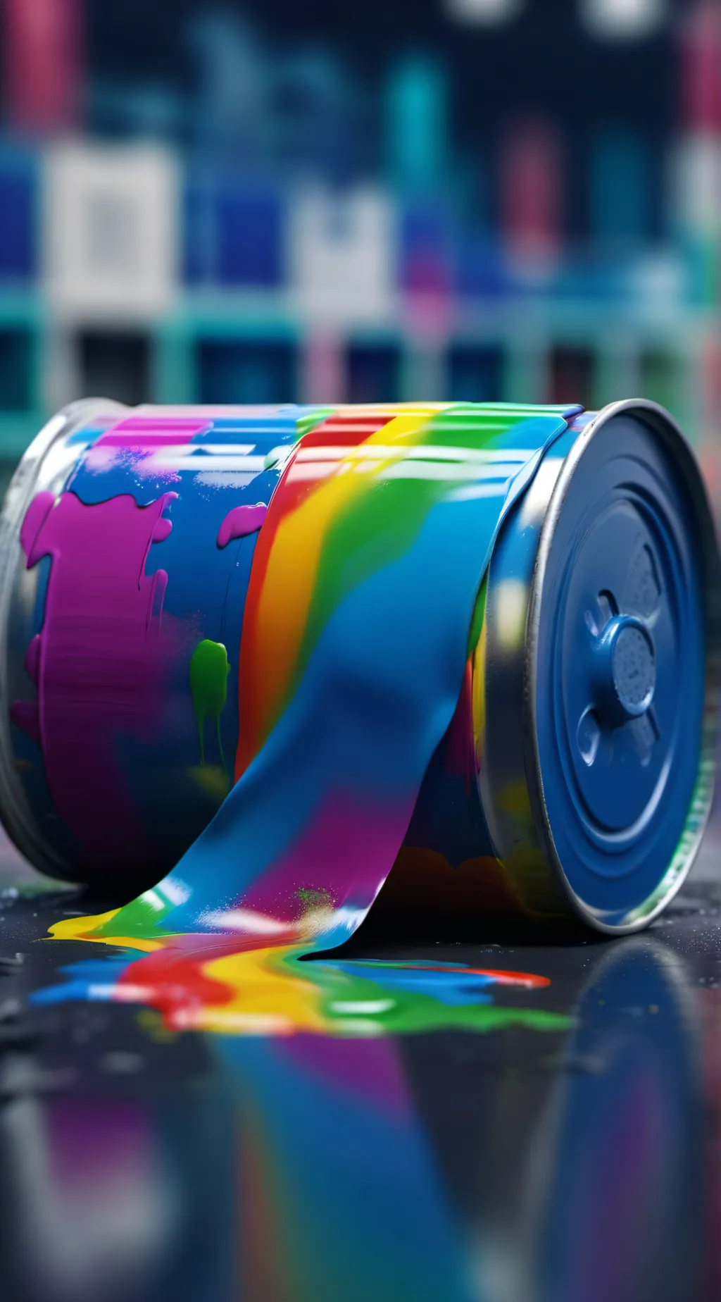 ai character: Weird paint background