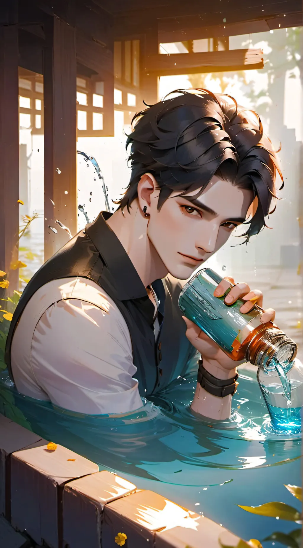 ai character: Watera background