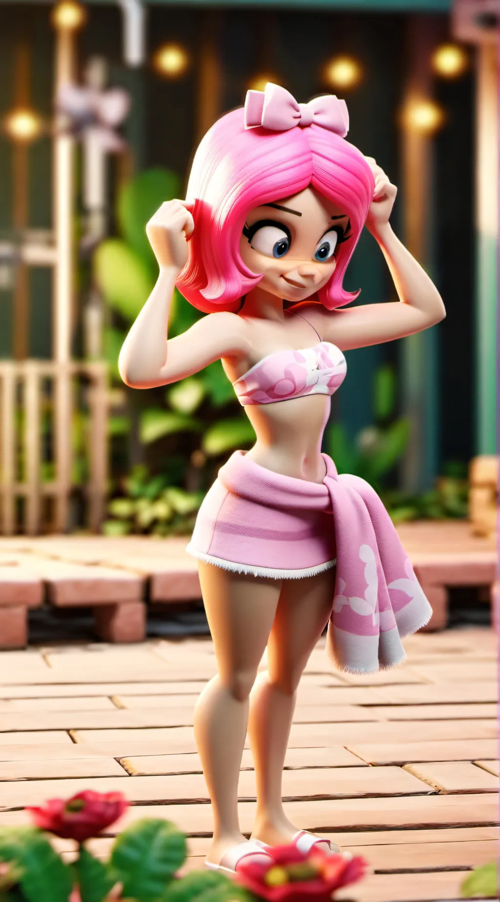 ai character: Amy rose  background