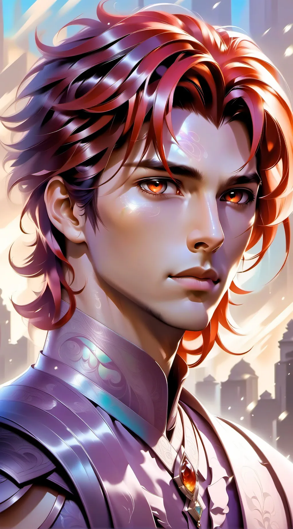 ai character: Red background