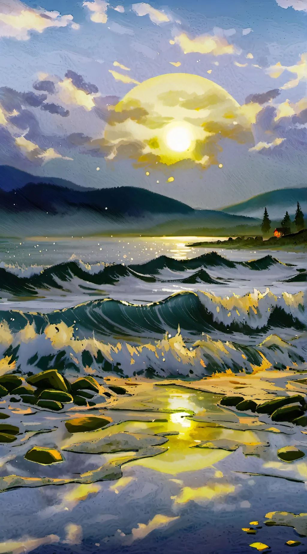 ai character: The Sunset... background