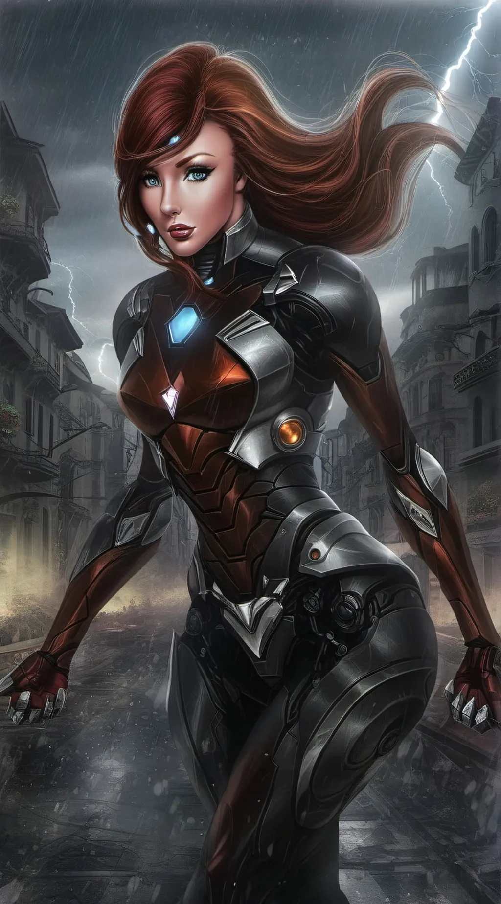 ai character: pepper Potts  background
