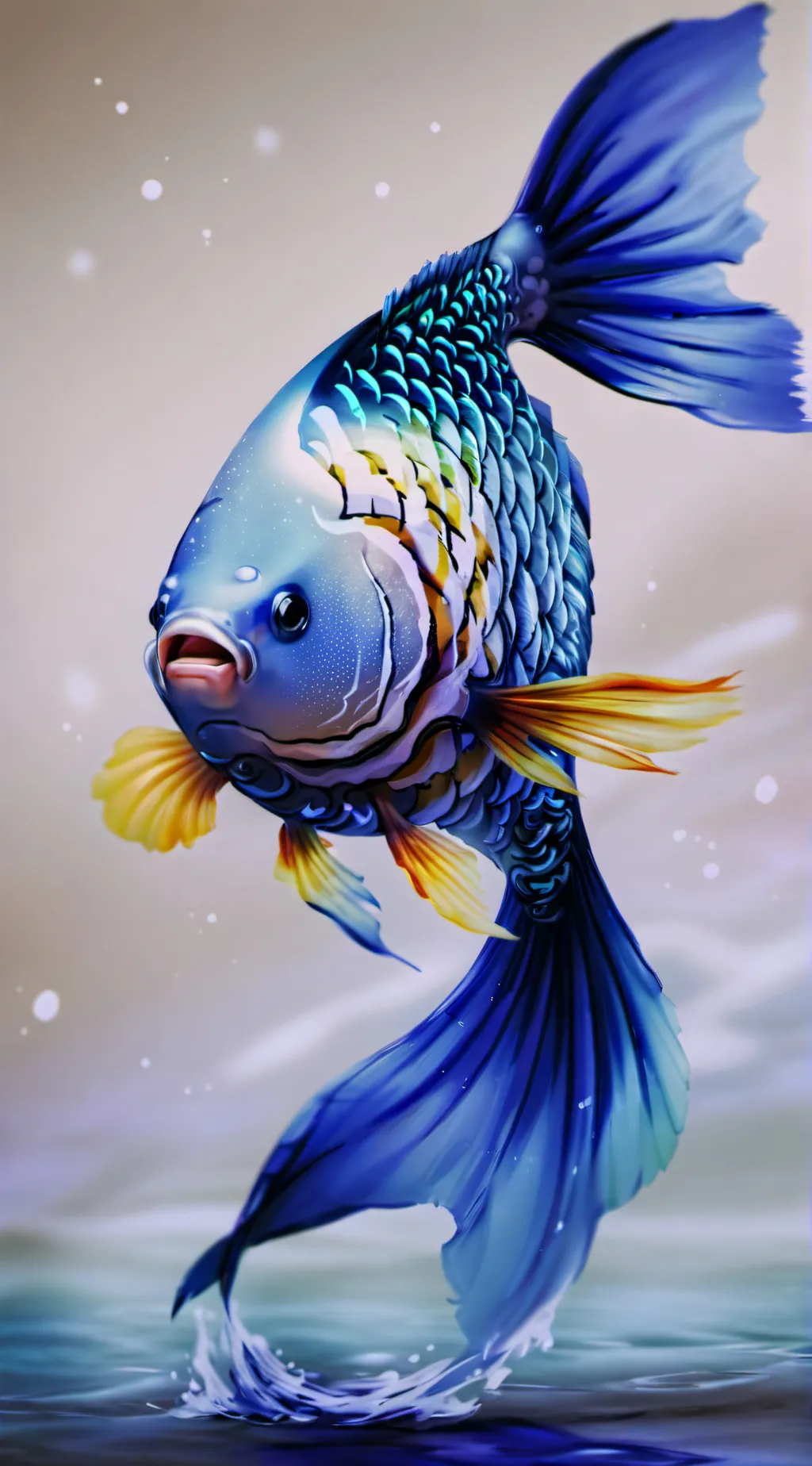 ai character: Blue2 background