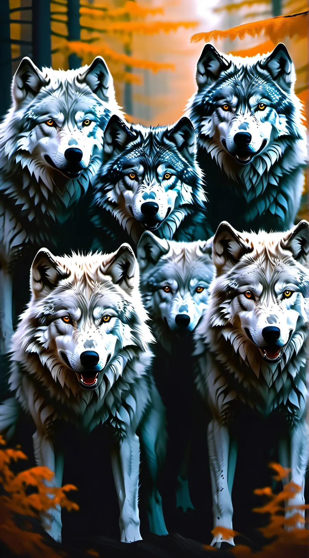 ai character: WOLF PACK  background