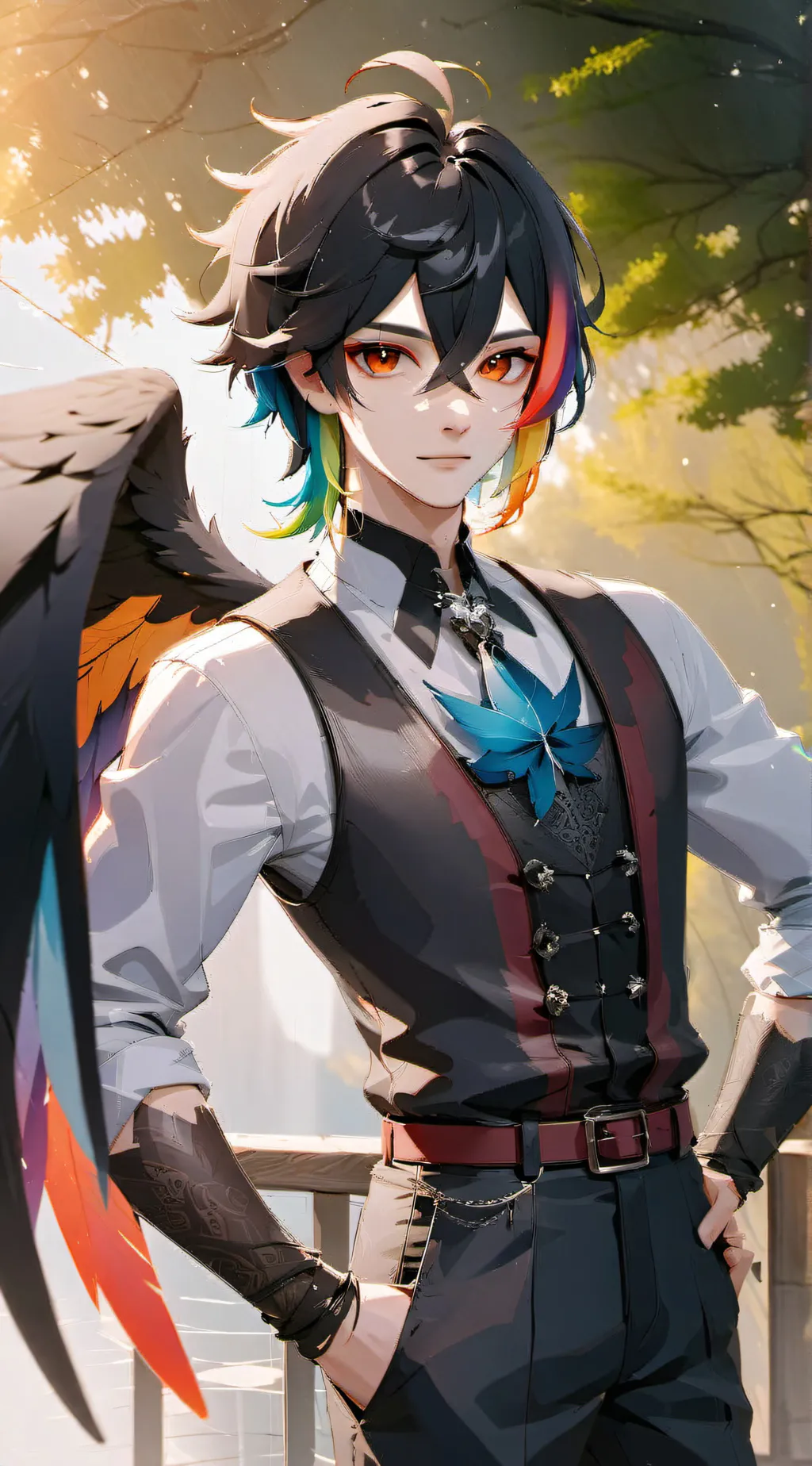 ai character: 🌈glitch🌈 background