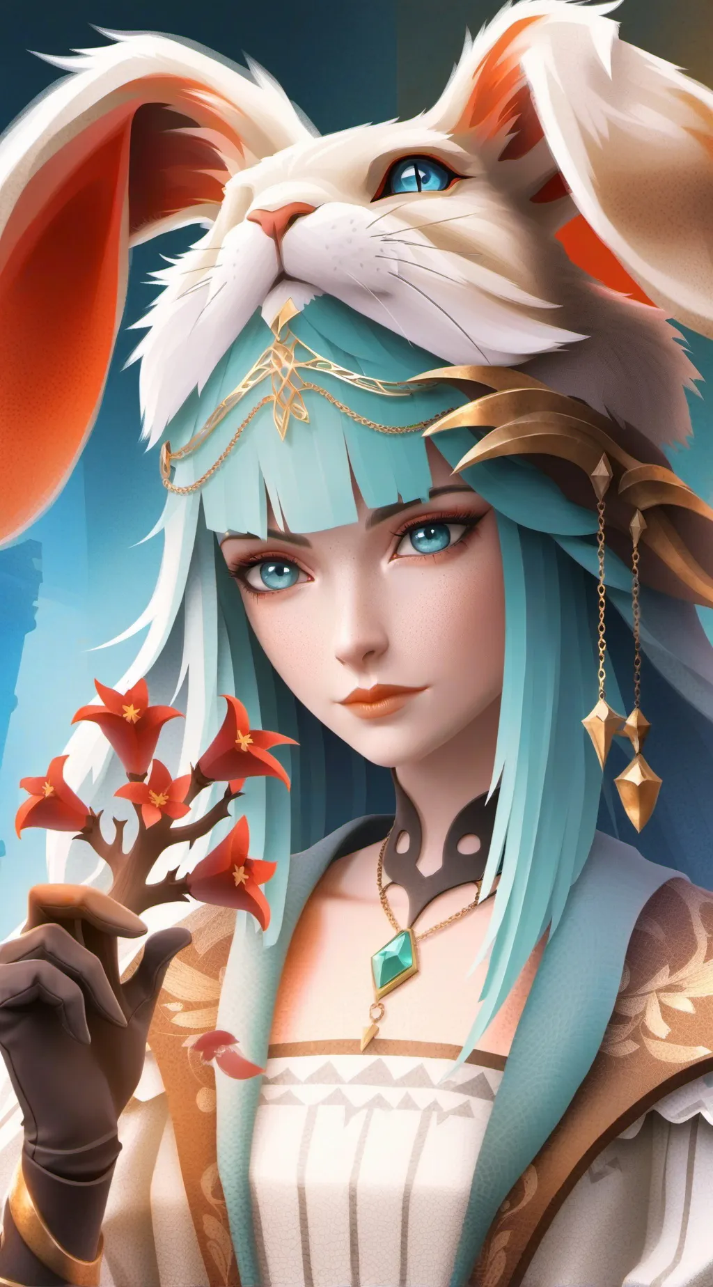 ai character: -harpy hare- background