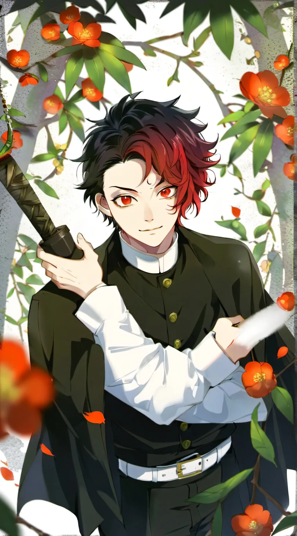 ai character: Demon king tanjiro background