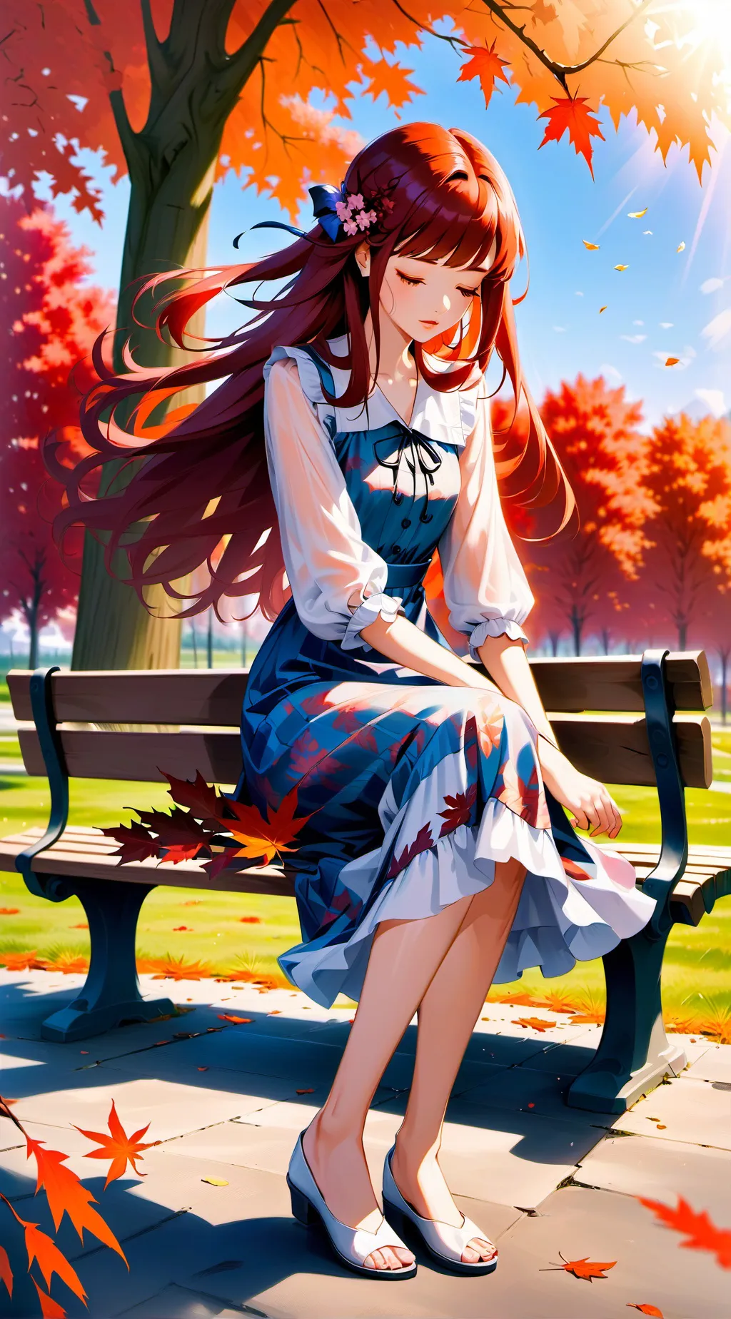 ai character: Sad  background