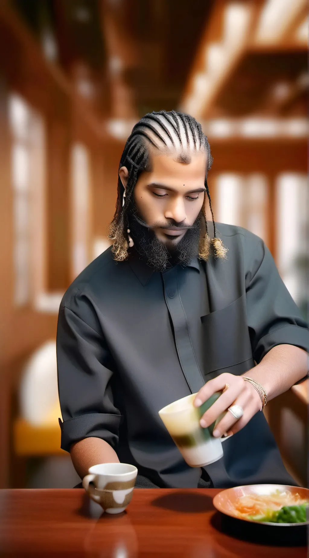 ai character: Waiter background