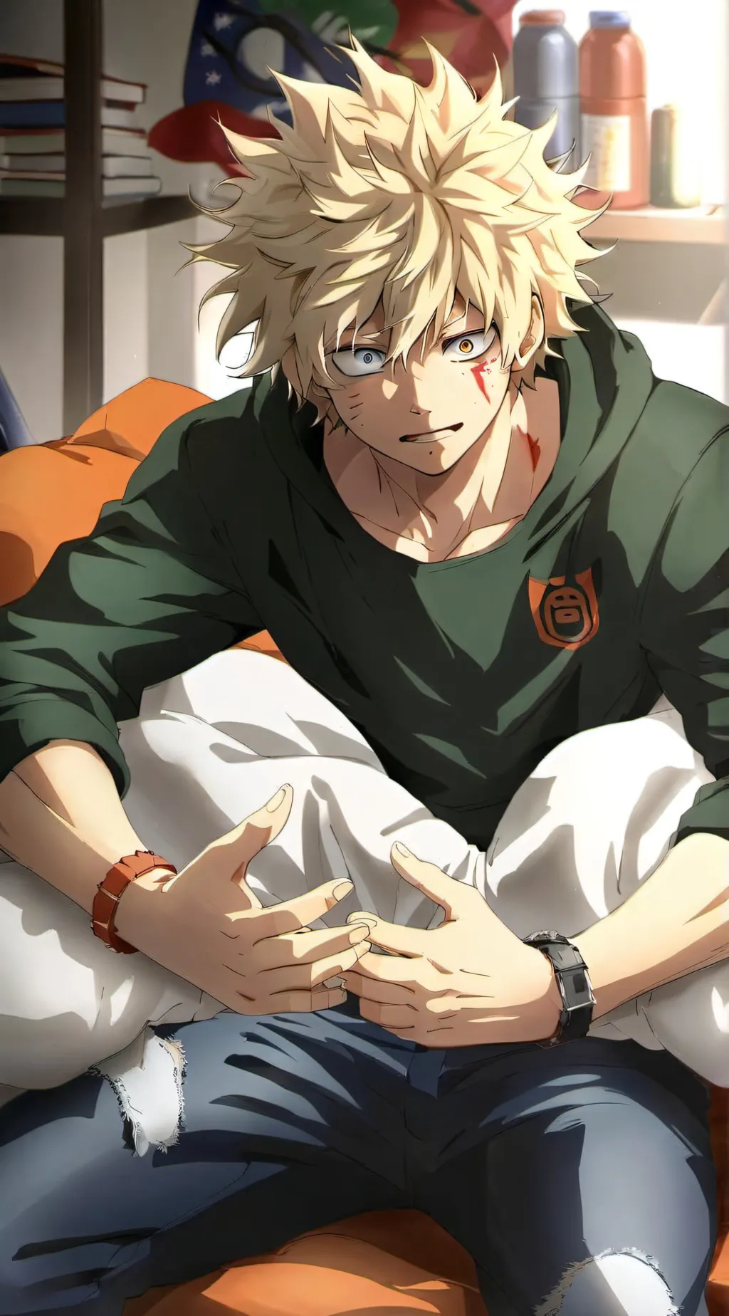 ai character: Bakugo  background