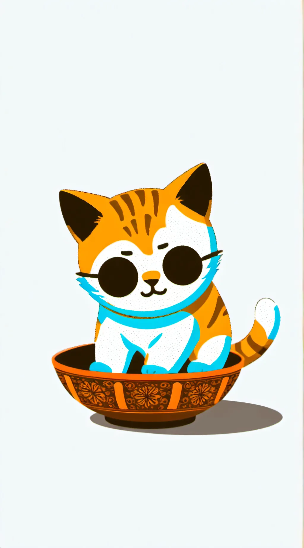 ai character: emoji cat owner background