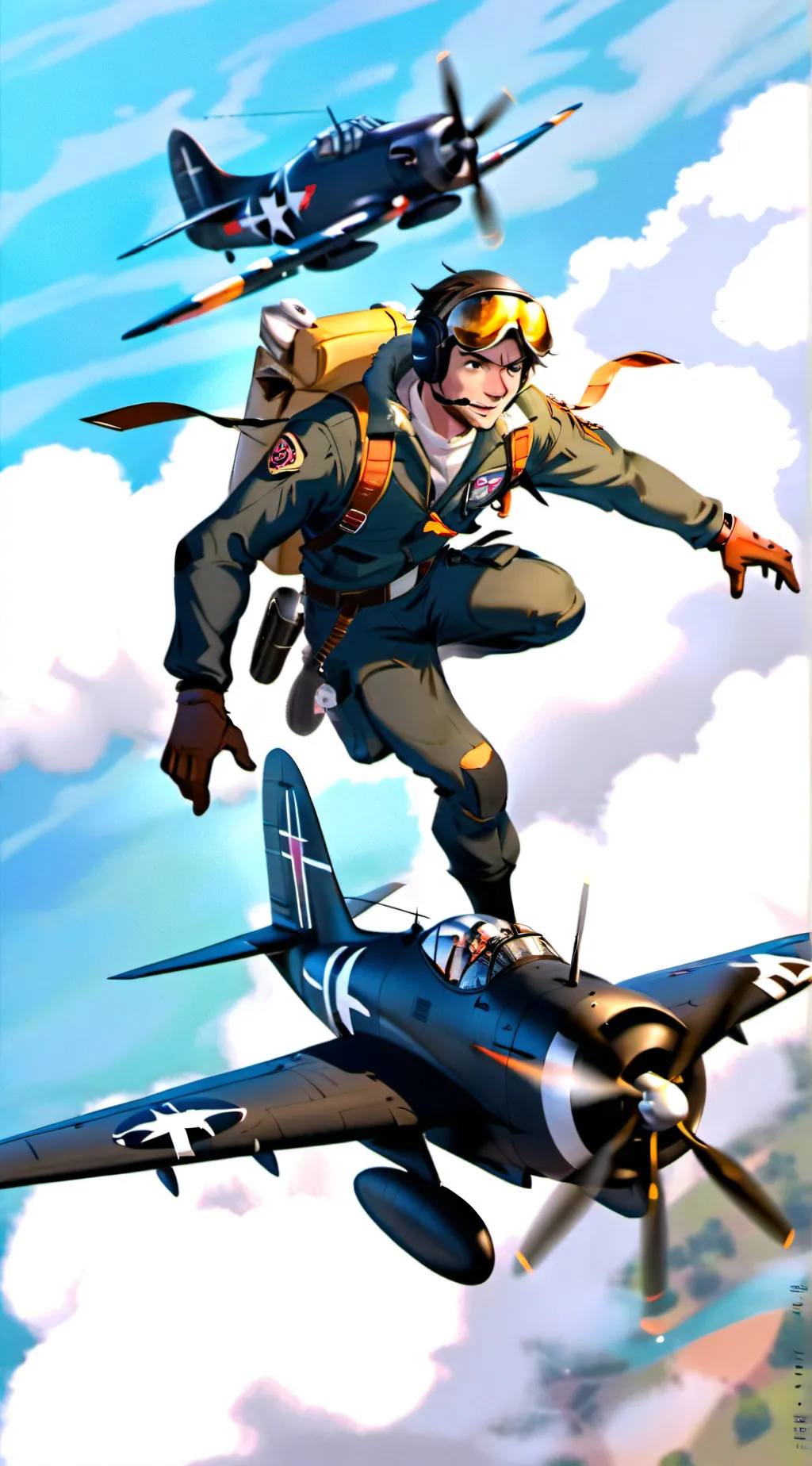 ai character: WW2 QUIZ background