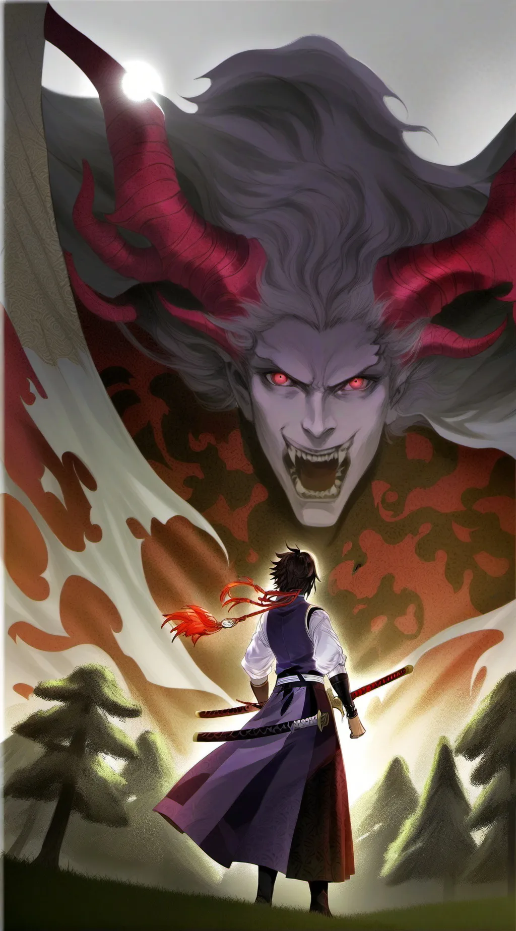 ai character: demon slayer background