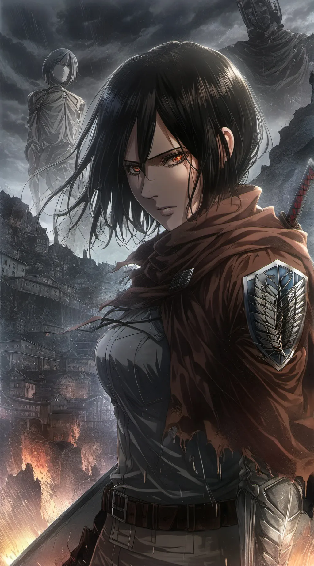 ai character: Mikasa Ackerman background