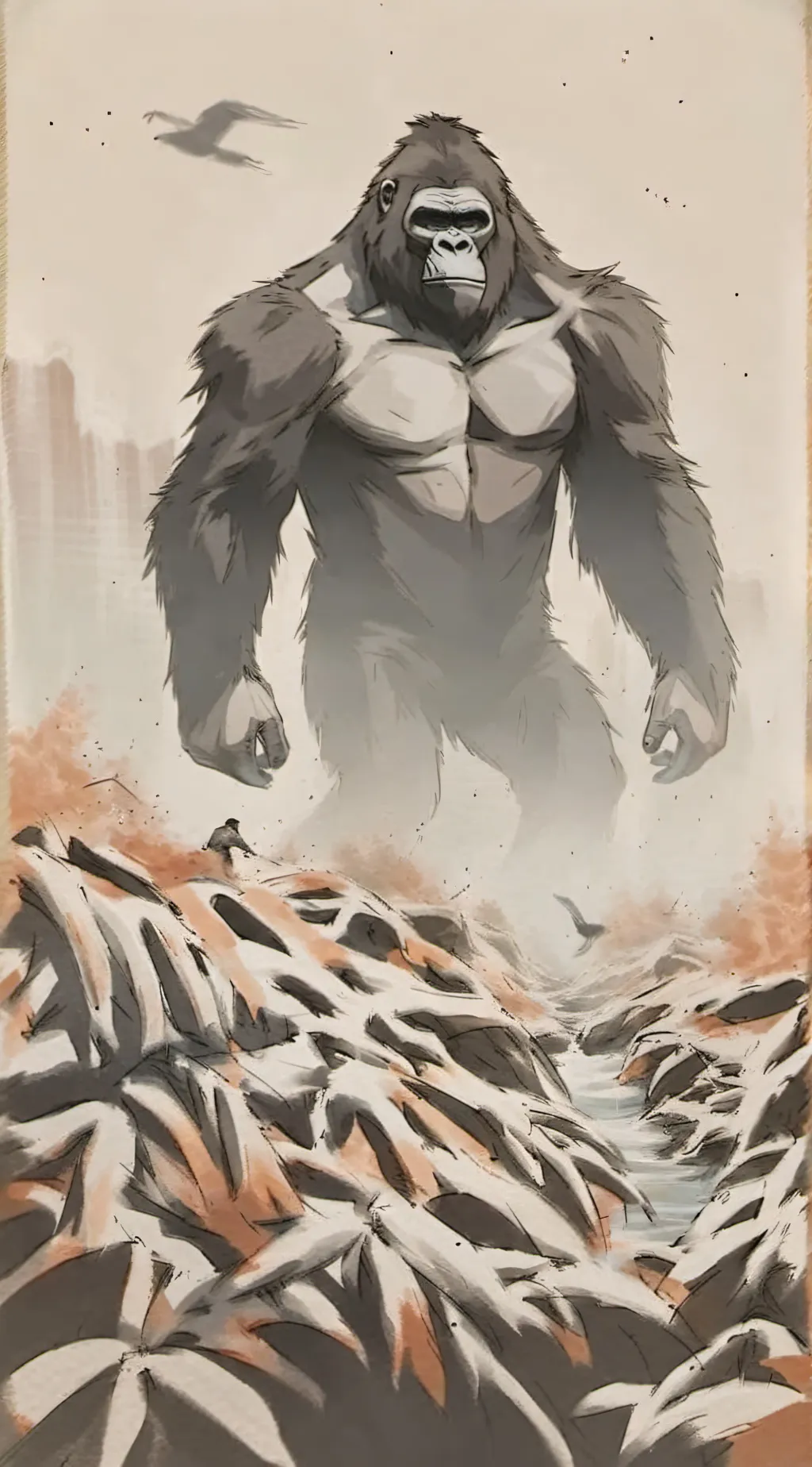 ai character: Gorilla tag ghosts background