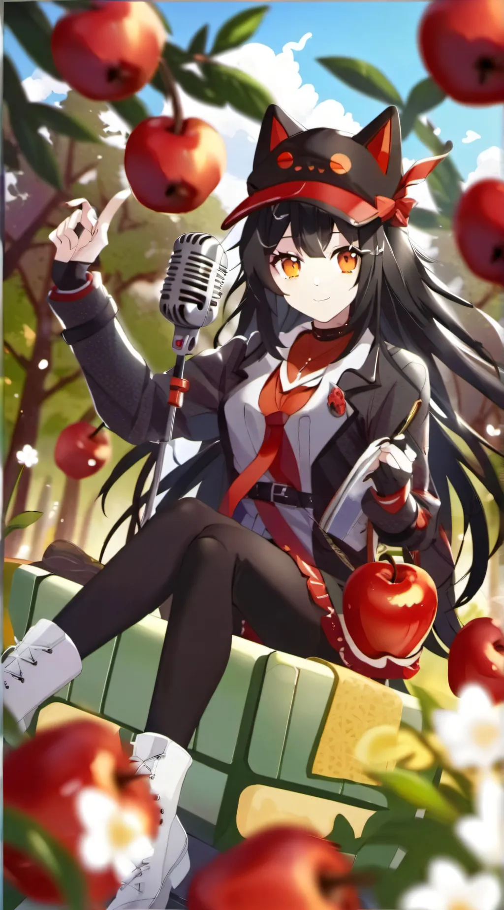 ai character: RadioApple :3 background