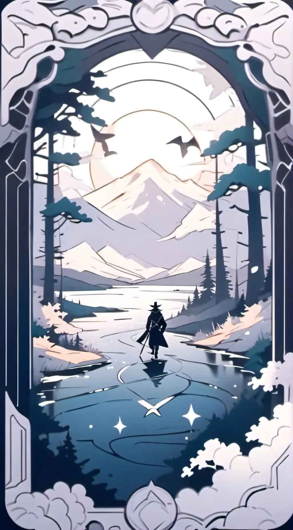 ai character: FPE sleep over background