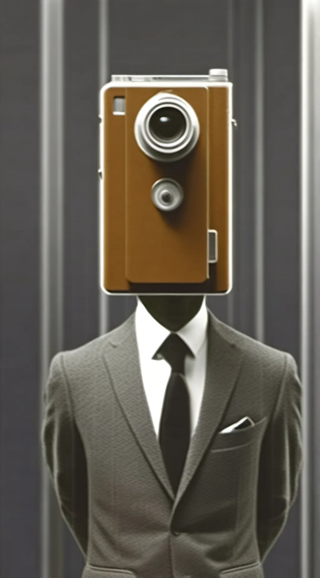 ai character: brown cameraman  background