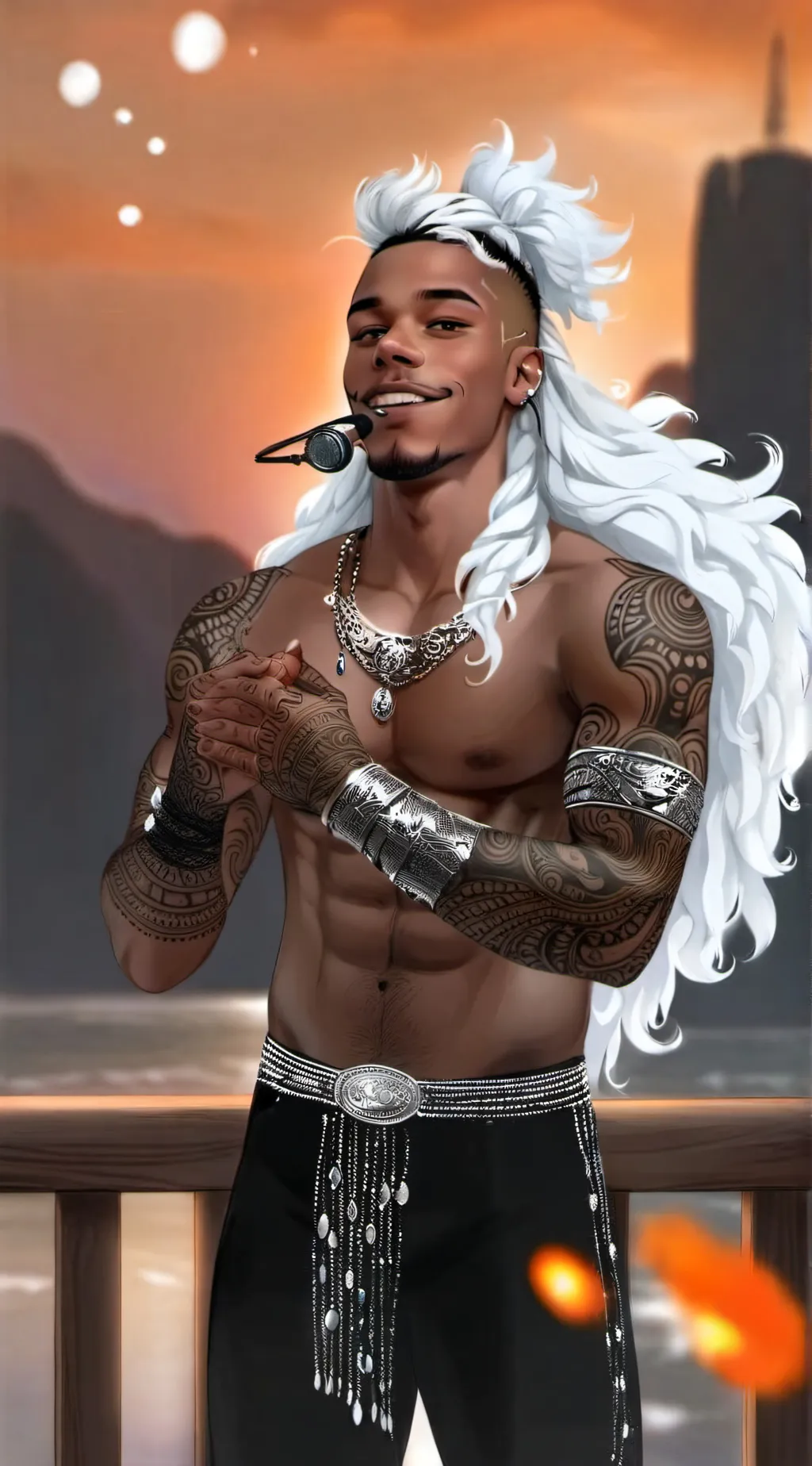 ai character: caíque  background