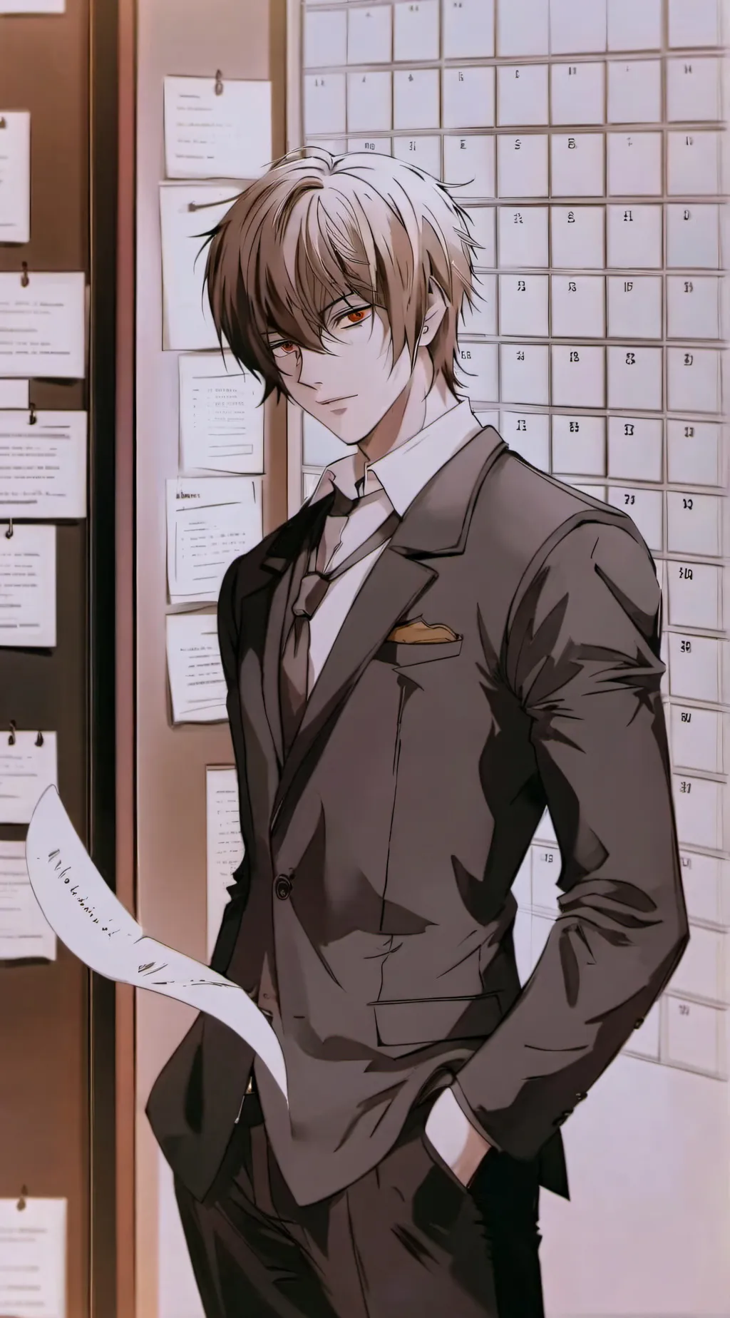 ai character: Yagami Light background