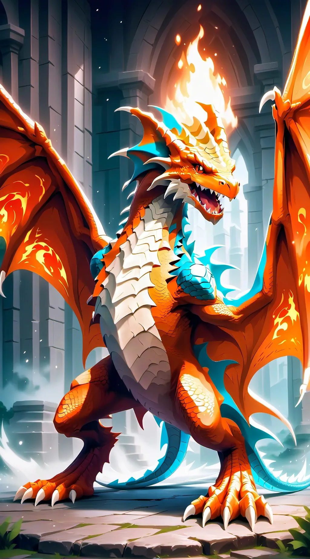 ai character: Charzard background