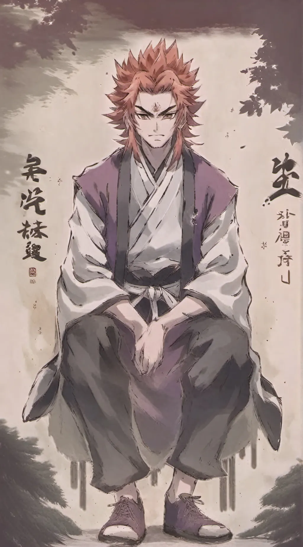 ai character: rengoku background