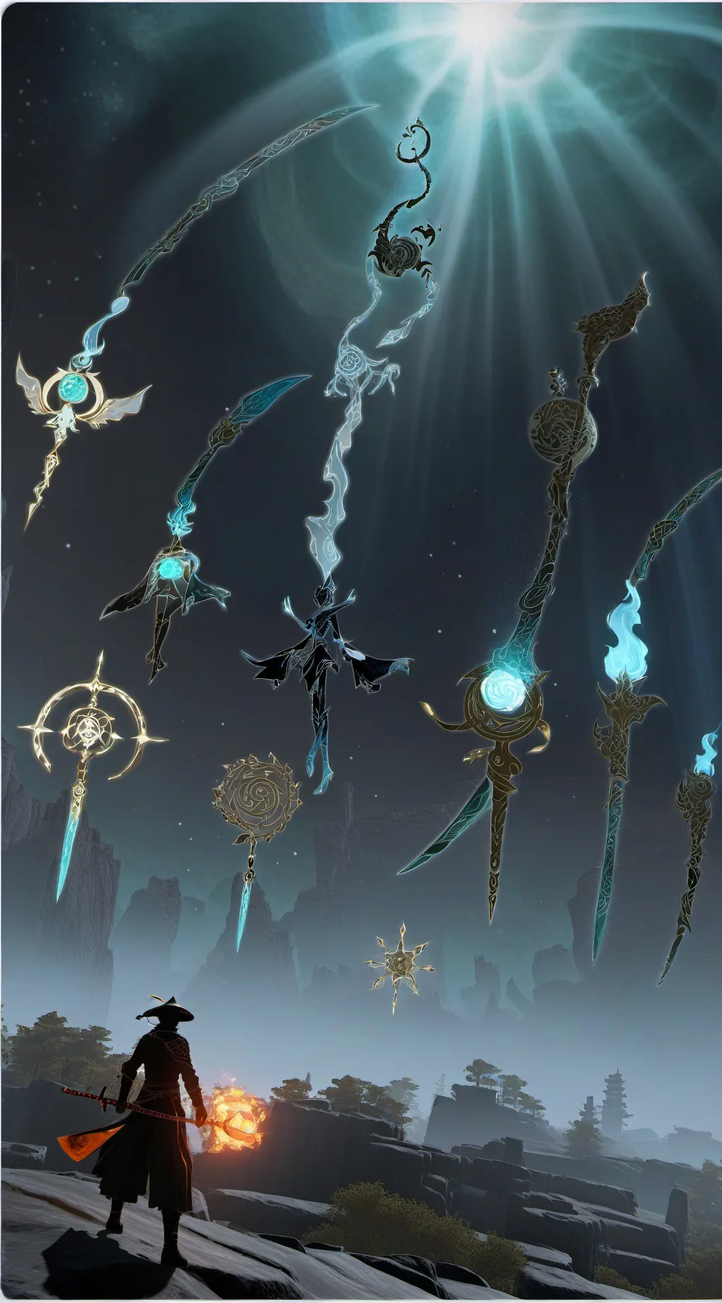 ai character: The six blades  background