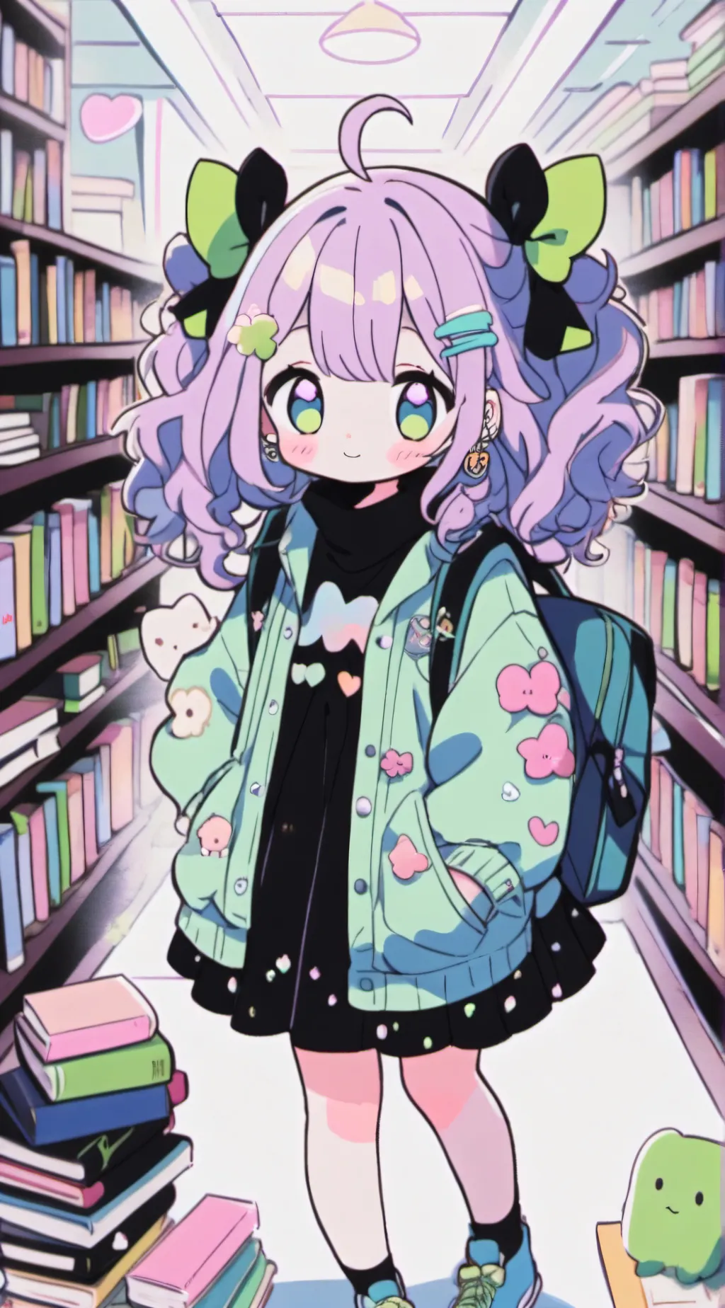 ai character: ~library~ background