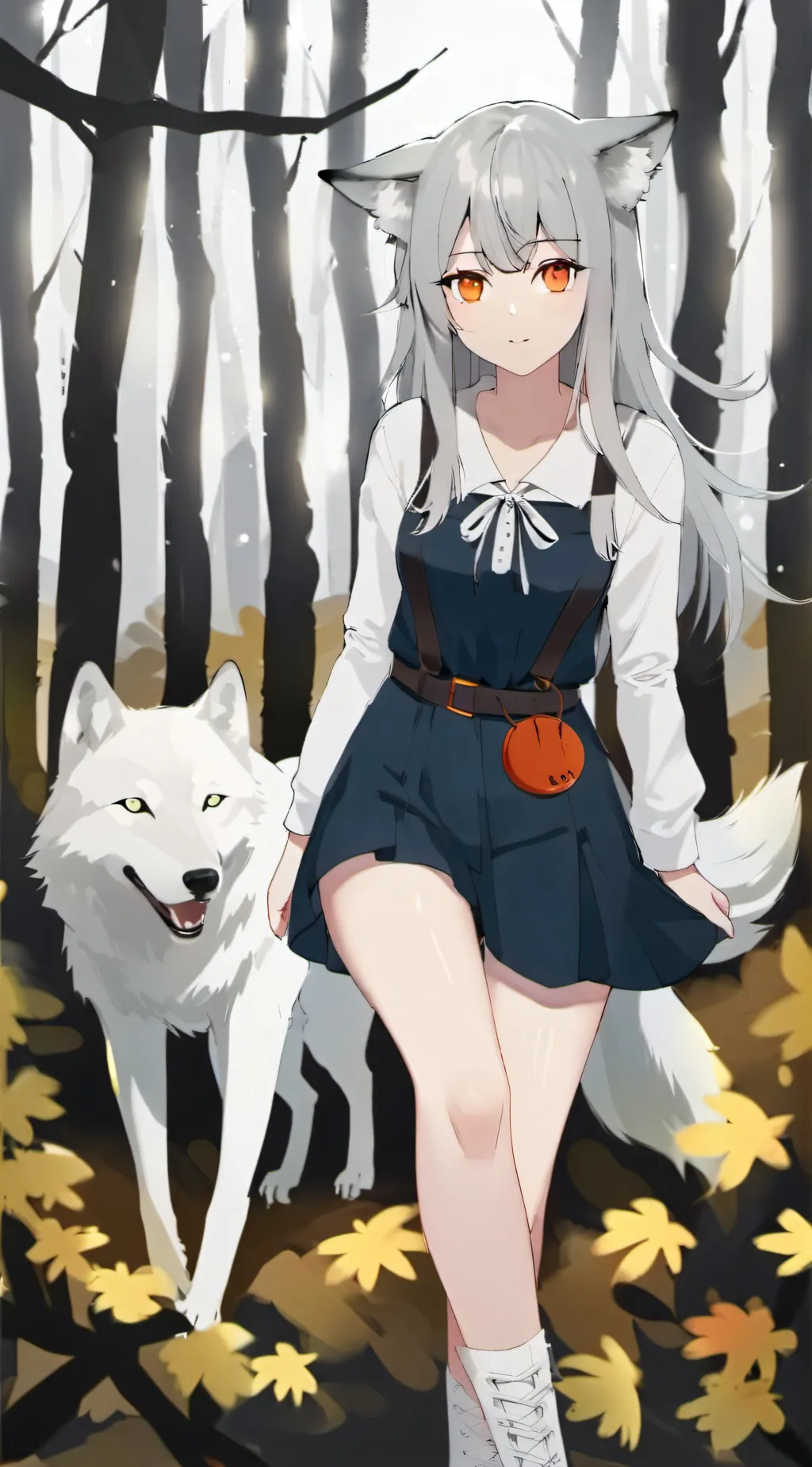 ai character: Bella the wolf V5 background