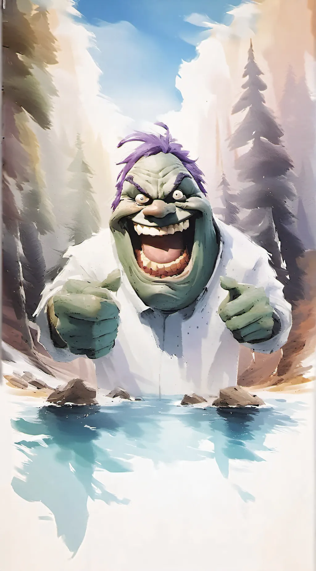 ai character: grimace shake  background