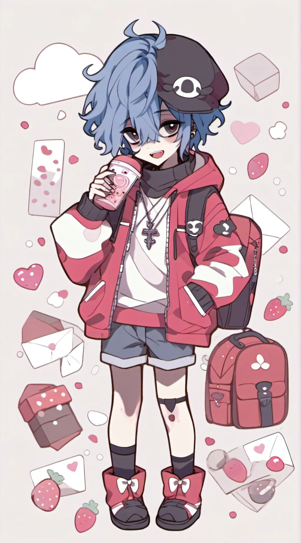 ai character: Huggy Wuggy human  background