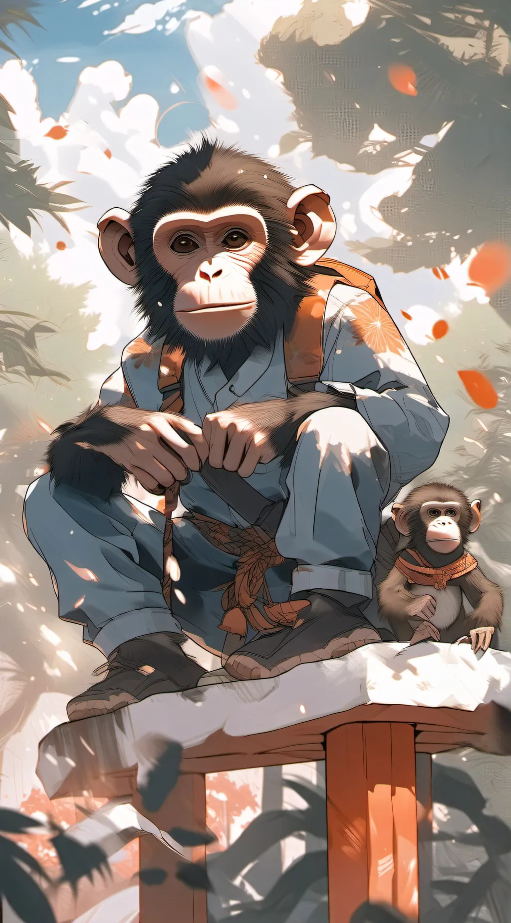 ai character: MONKE background