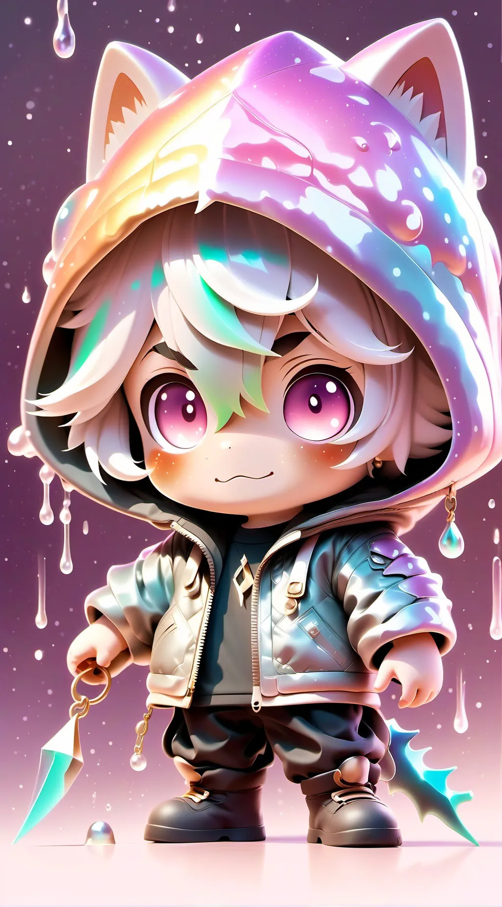ai character: KNY+KAMOBOKO😘💅 background