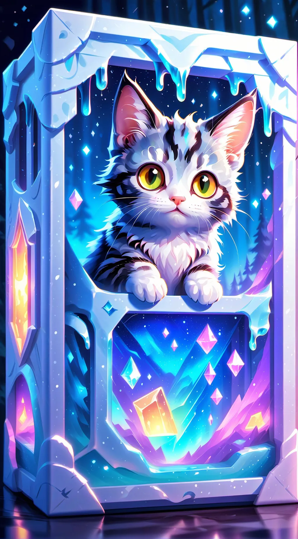ai character: abandoned cat background