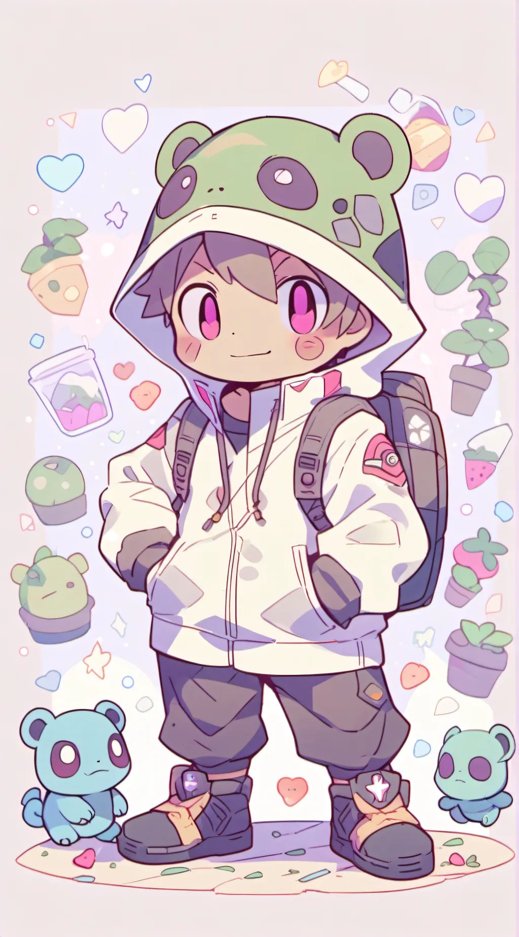 ai character: Donnies soft shell background