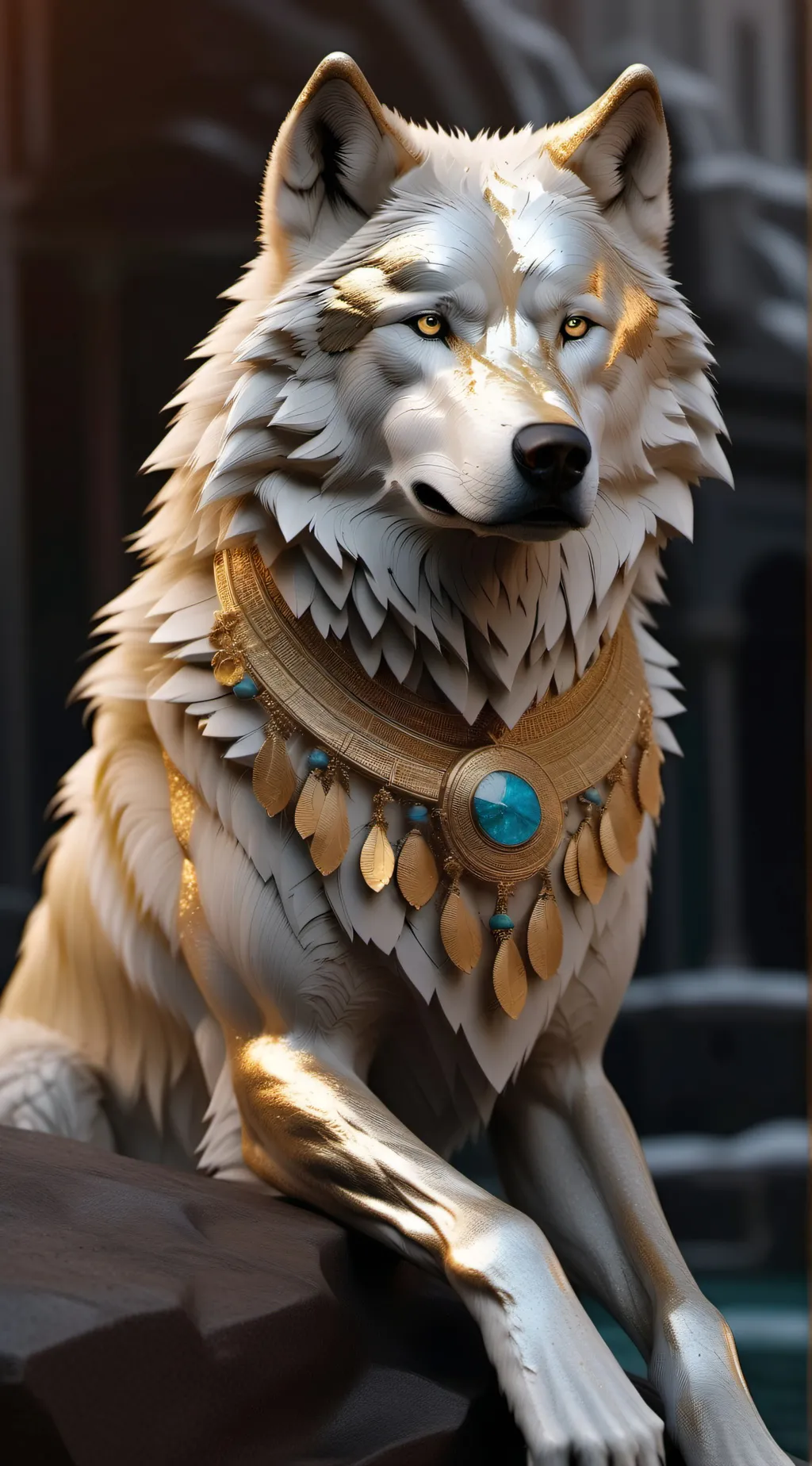 ai character: gold background