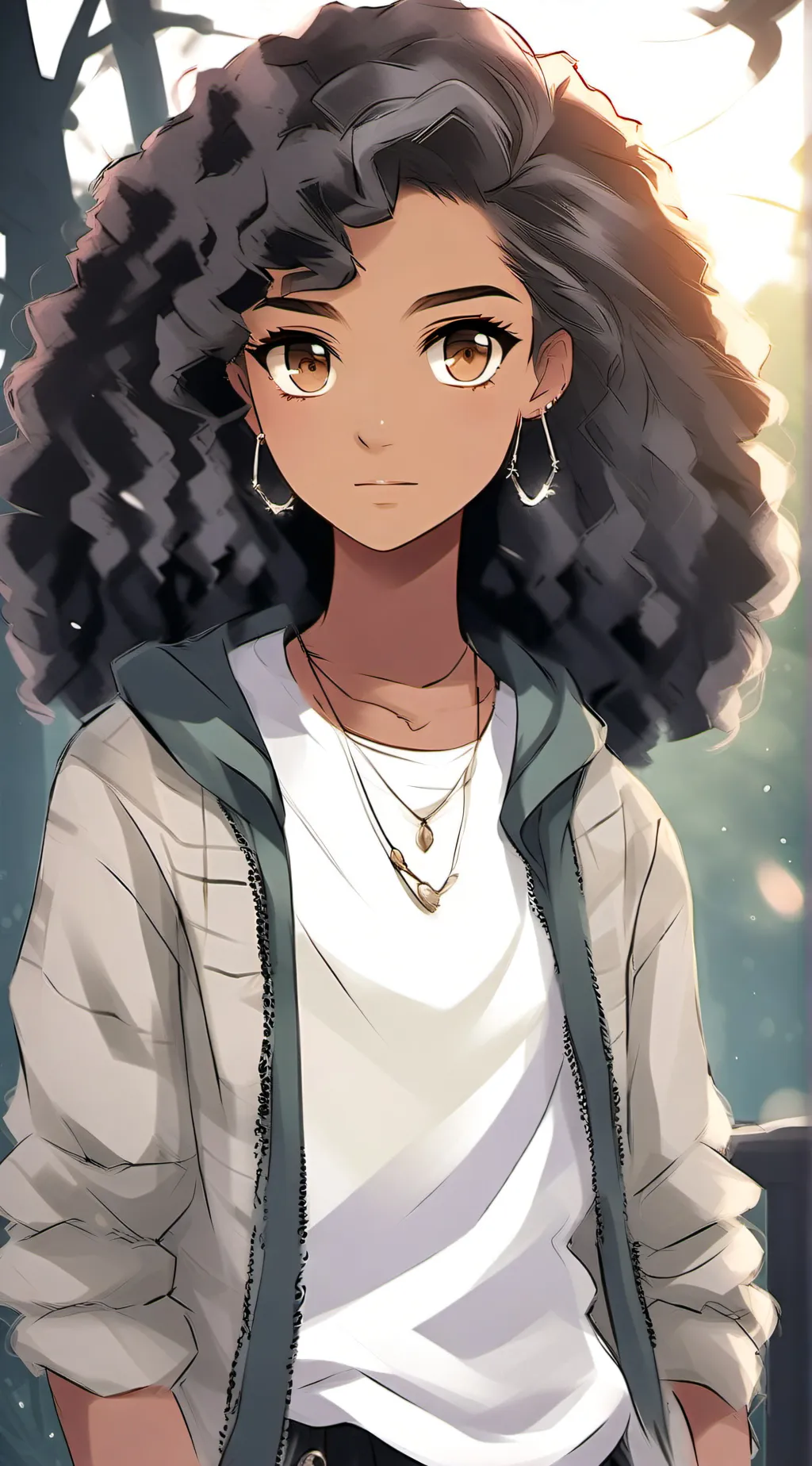 ai character: Anime world  background