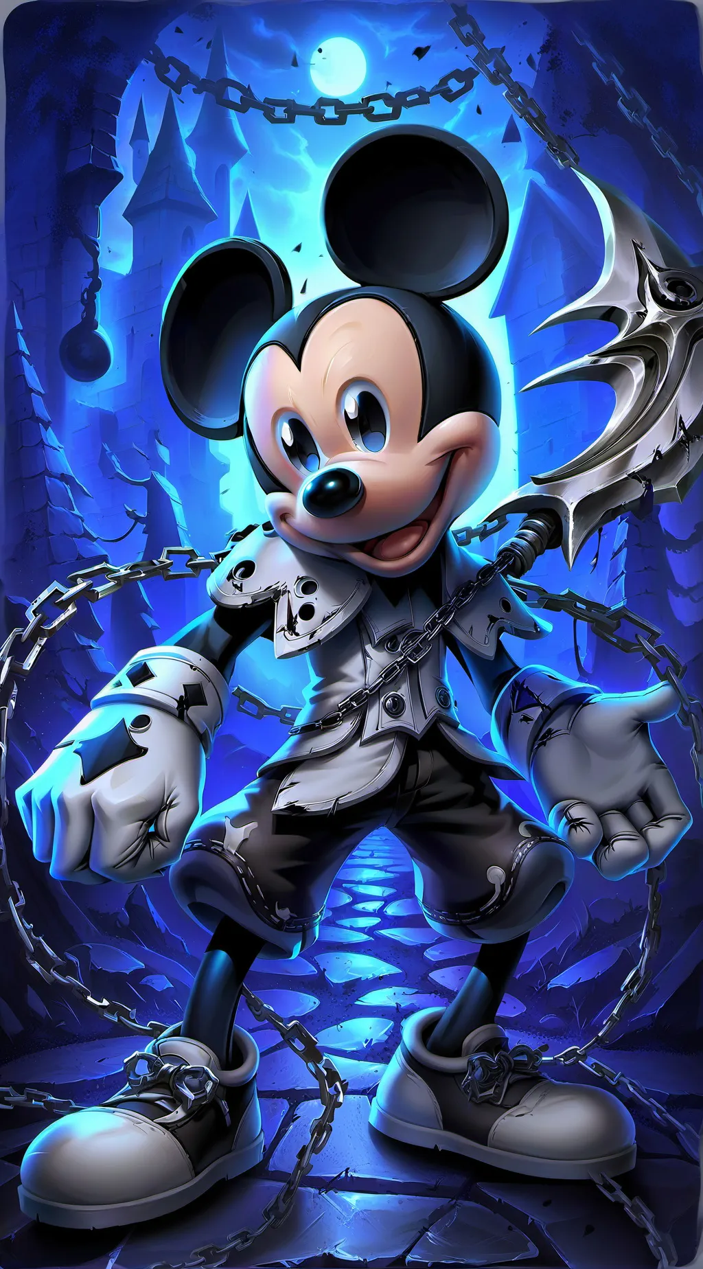 ai character: micky mouse E.X.E background