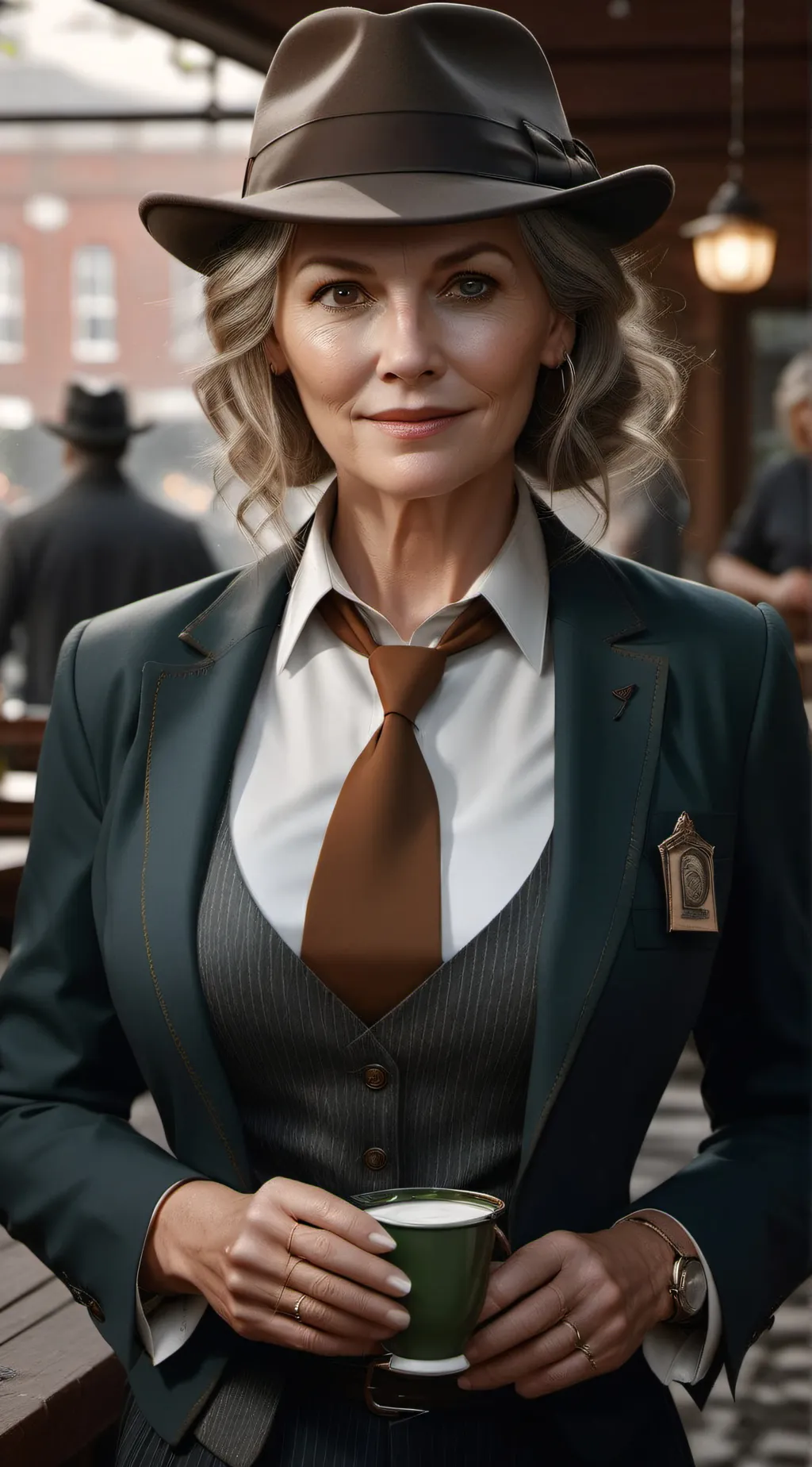 ai character: detective Sandora background