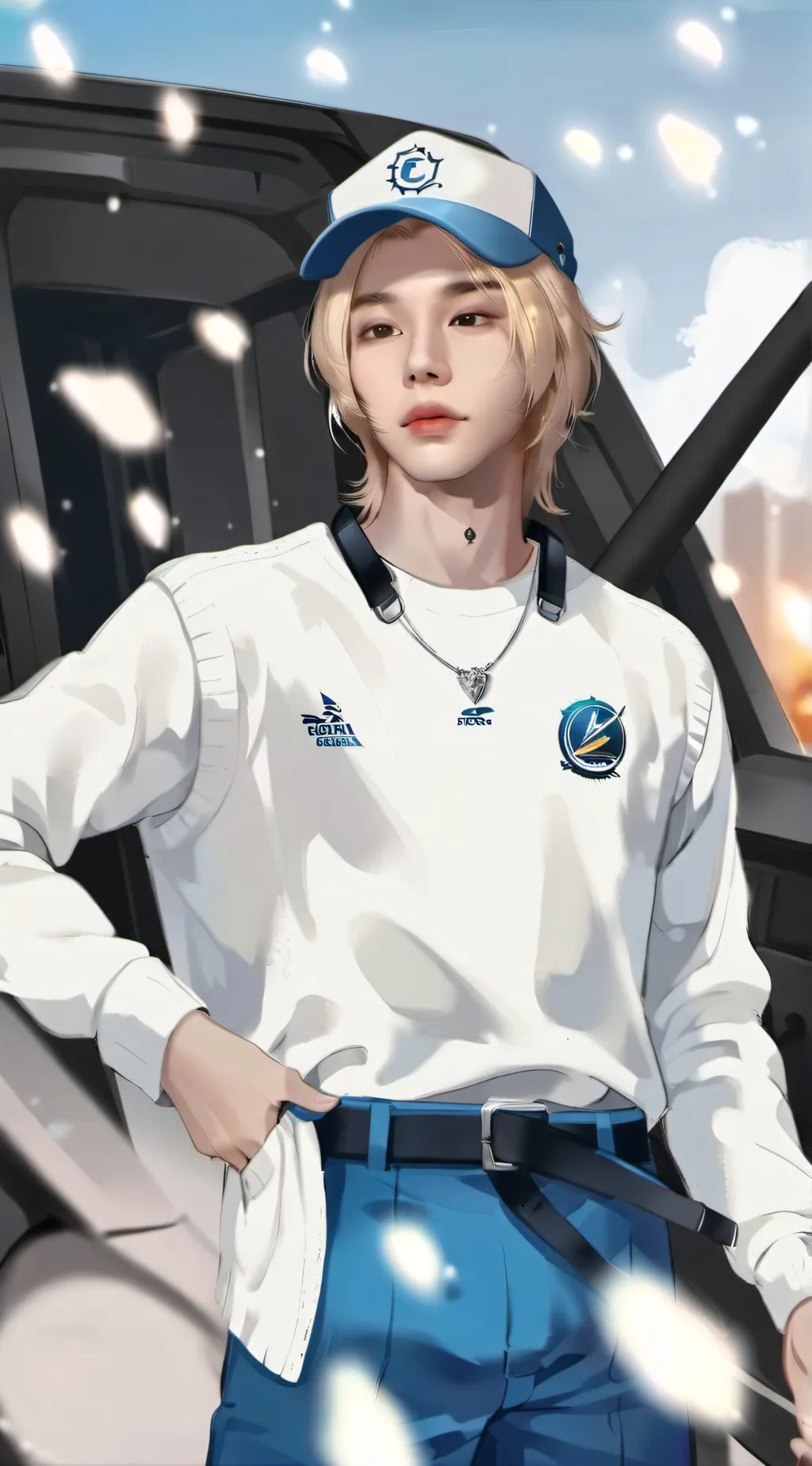 ai character: Hyunjin  background