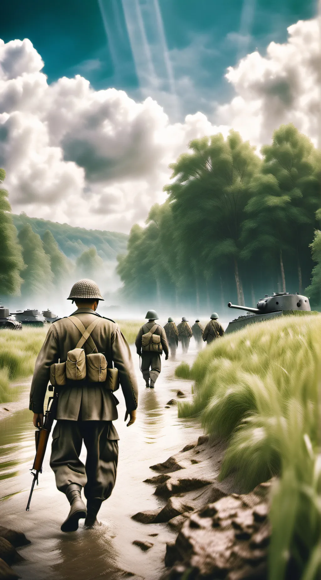 ai character: World war 2 background