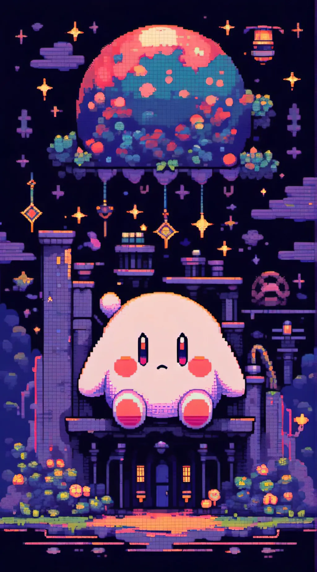 ai character: Kirby  background