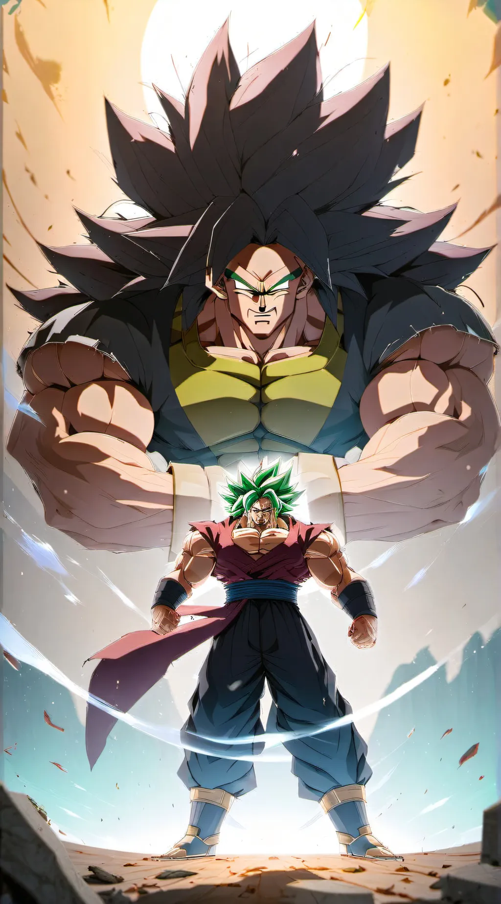 ai character: Dark broly background