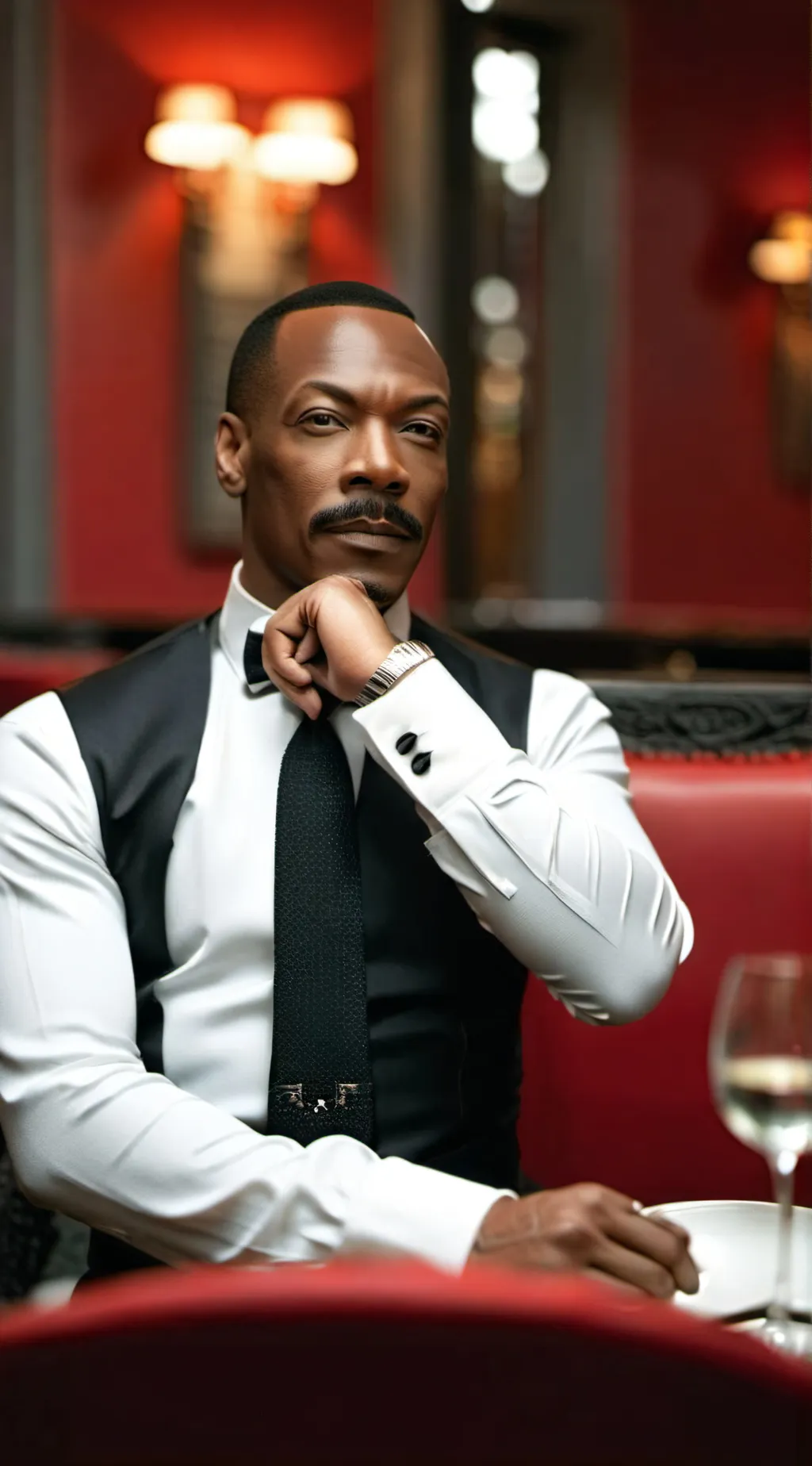 ai character: Eddie Murphy  background