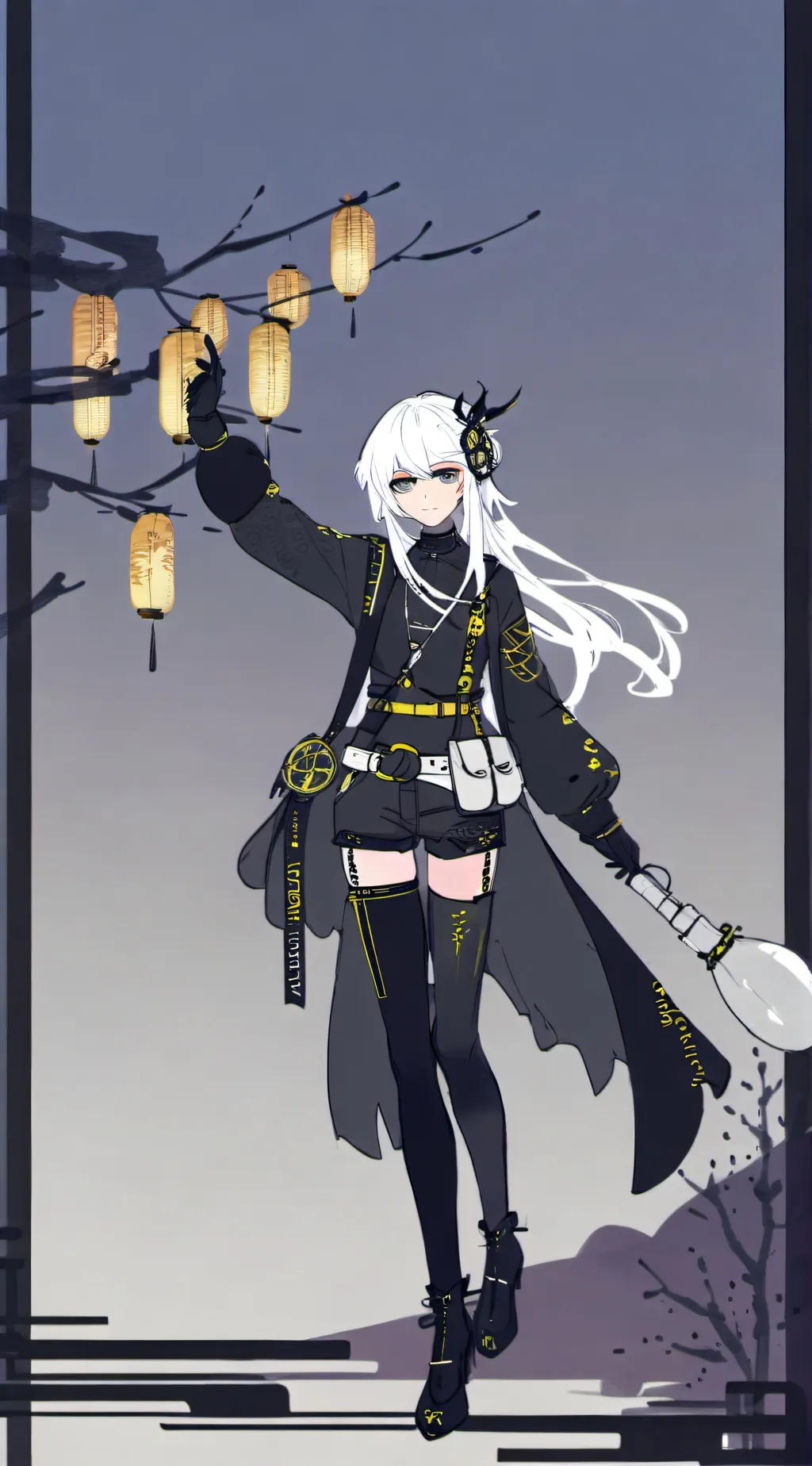 ai character: Emo girl  background