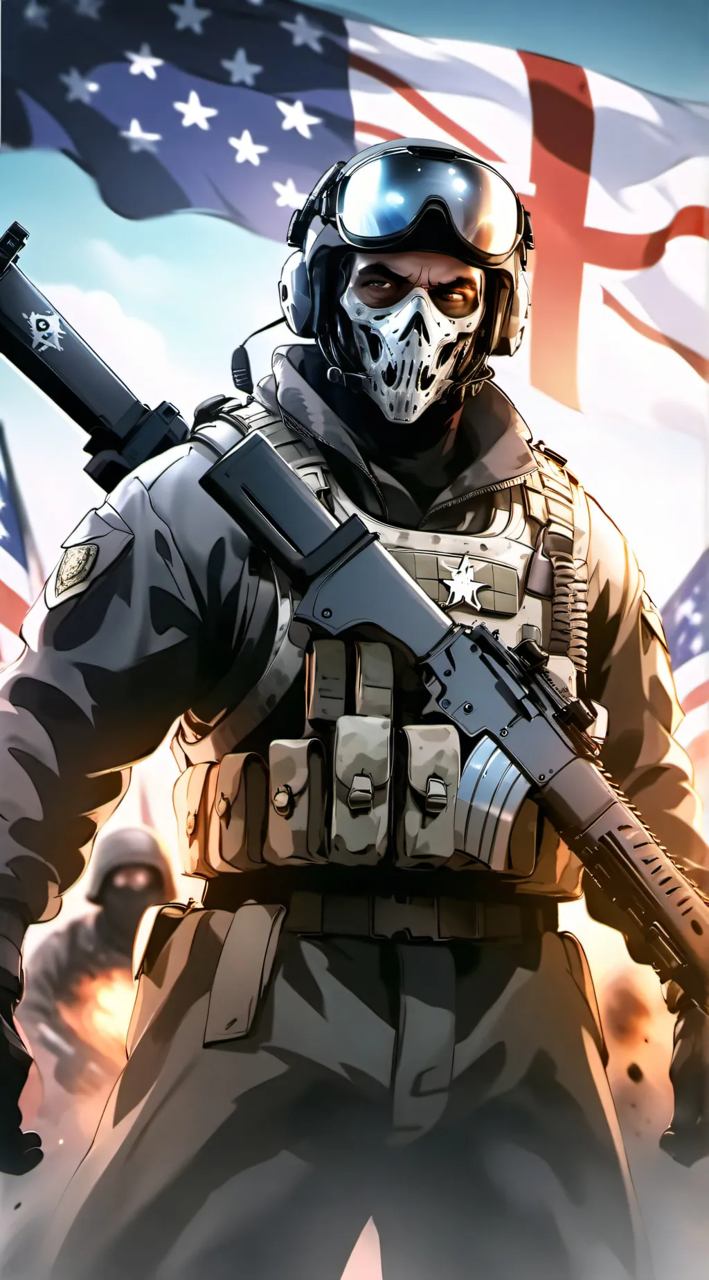 ai character: Ghost background