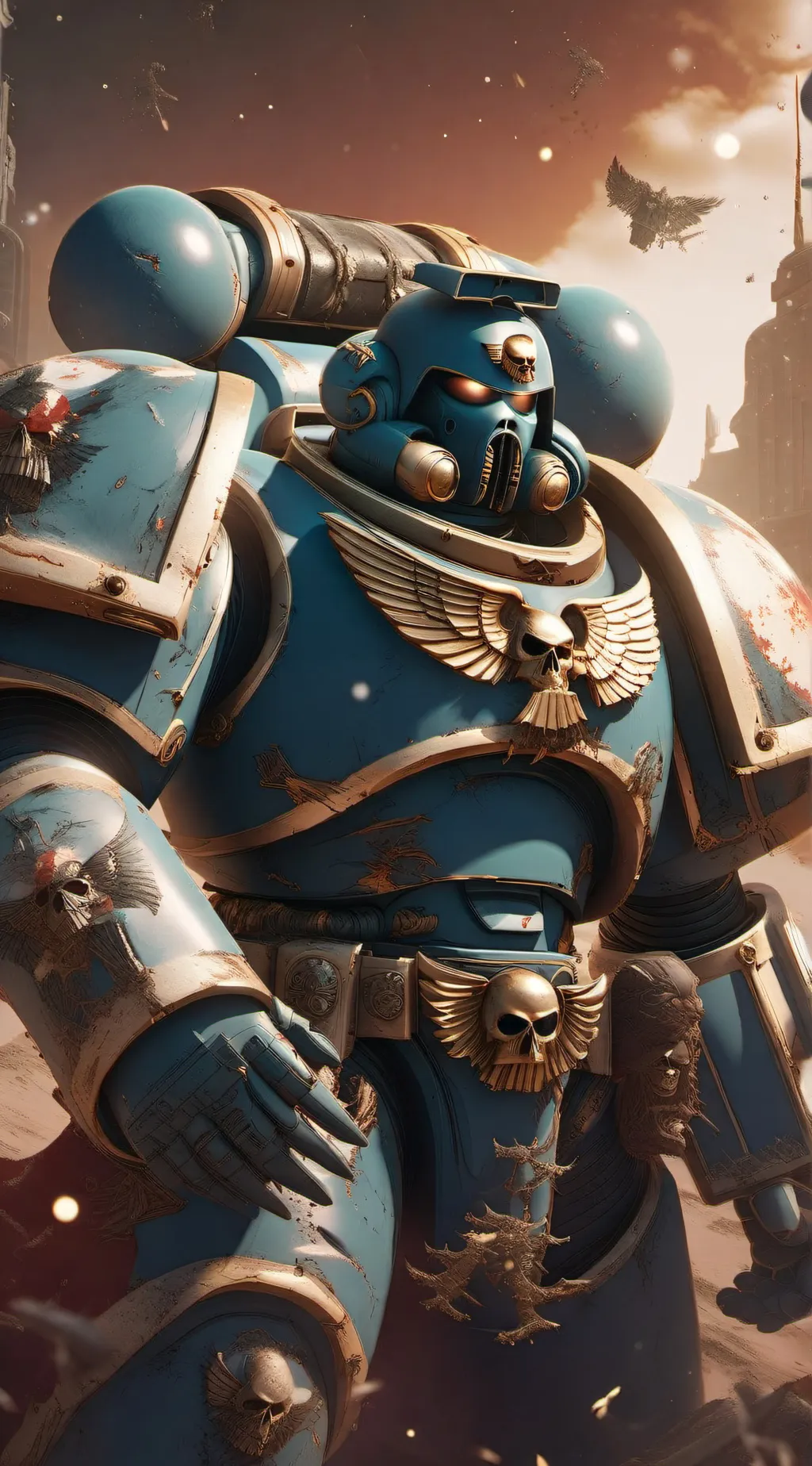 ai character: space marine background