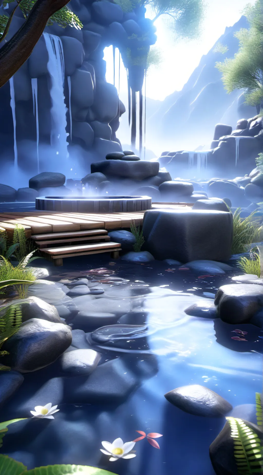ai character: Special Hot Spring background